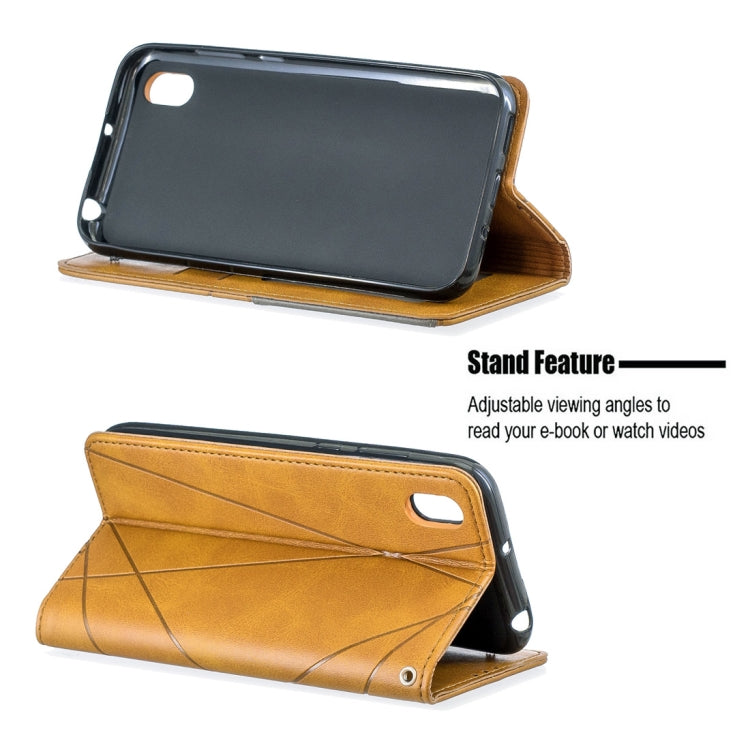Rhombus Texture Horizontal Flip Magnetic Leather Case with Holder & Card Slots For Huawei Y5 (2019) / Honor 8S