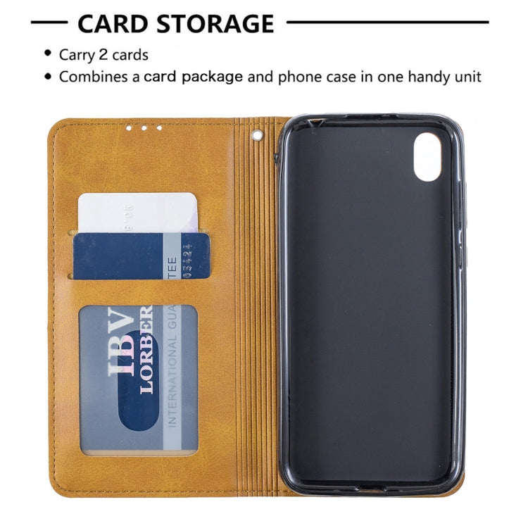 Rhombus Texture Horizontal Flip Magnetic Leather Case with Holder & Card Slots For Huawei Y5 (2019) / Honor 8S