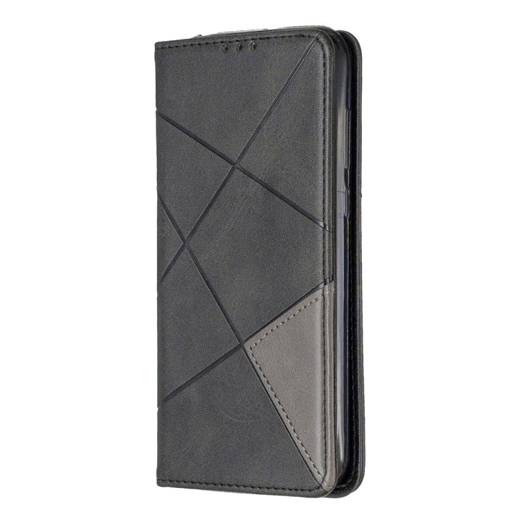 Rhombus Texture Horizontal Flip Magnetic Leather Case with Holder & Card Slots For Huawei Y5 (2019) / Honor 8S
