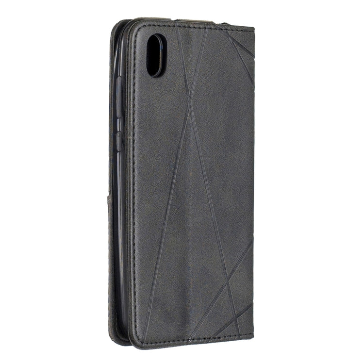 Rhombus Texture Horizontal Flip Magnetic Leather Case with Holder & Card Slots For Huawei Y5 (2019) / Honor 8S