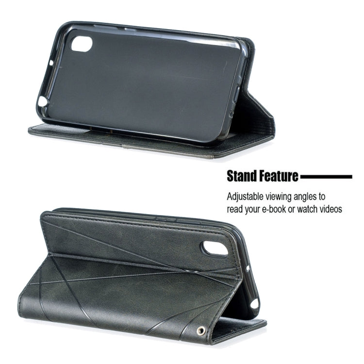 Rhombus Texture Horizontal Flip Magnetic Leather Case with Holder & Card Slots For Huawei Y5 (2019) / Honor 8S