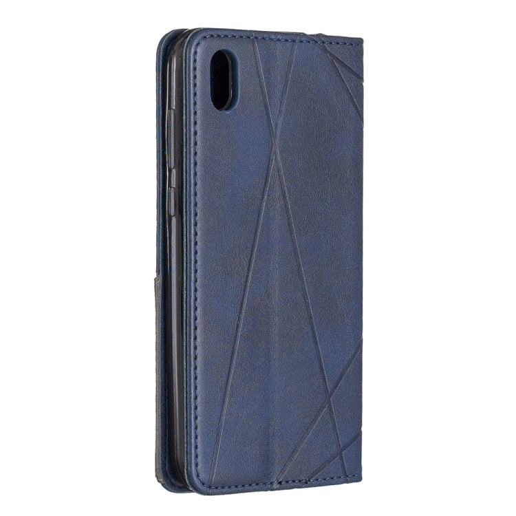 Rhombus Texture Horizontal Flip Magnetic Leather Case with Holder & Card Slots For Huawei Y5 (2019) / Honor 8S