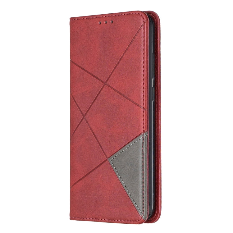 Rhombus Texture Horizontal Flip Magnetic Leather Case with Holder & Card Slots For Huawei Y6 (2019) / Honor Play 8A
