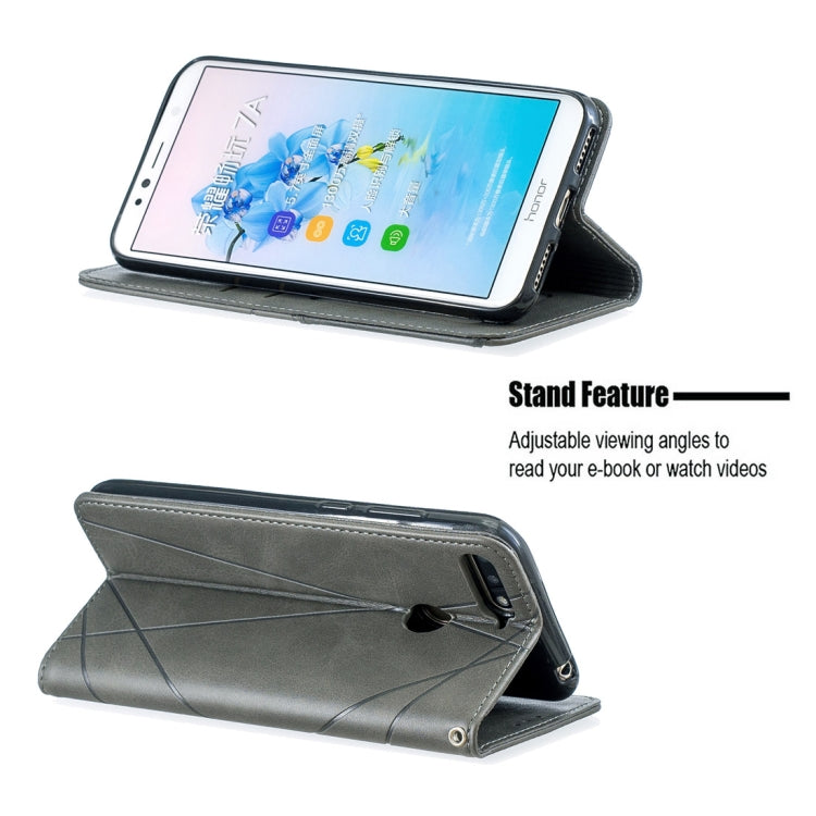 Rhombus Texture Horizontal Flip Magnetic Leather Case with Holder & Card Slots For Huawei Honor 7A / Y6 (2018)