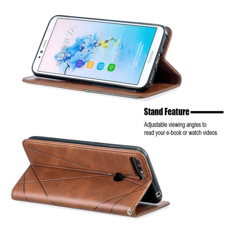Rhombus Texture Horizontal Flip Magnetic Leather Case with Holder & Card Slots For Huawei Honor 7A / Y6 (2018)