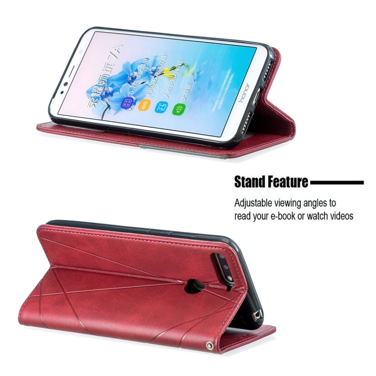 Rhombus Texture Horizontal Flip Magnetic Leather Case with Holder & Card Slots For Huawei Honor 7A / Y6 (2018)