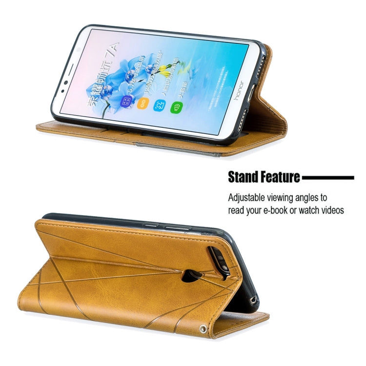 Rhombus Texture Horizontal Flip Magnetic Leather Case with Holder & Card Slots For Huawei Honor 7A / Y6 (2018)