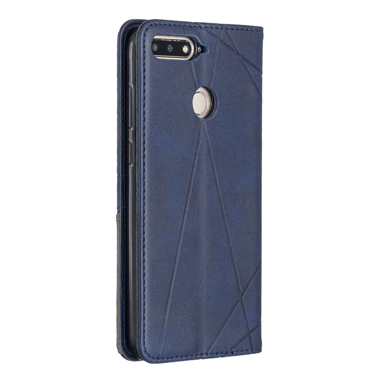 Rhombus Texture Horizontal Flip Magnetic Leather Case with Holder & Card Slots For Huawei Honor 7A / Y6 (2018)