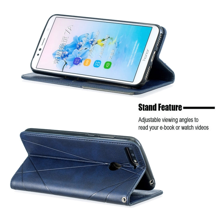 Rhombus Texture Horizontal Flip Magnetic Leather Case with Holder & Card Slots For Huawei Honor 7A / Y6 (2018)