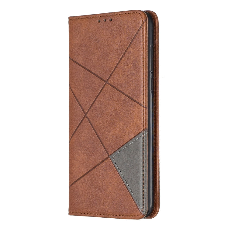 Rhombus Texture Horizontal Flip Magnetic Leather Case with Holder & Card Slots For Huawei Honor 7C / Y7 (2018)