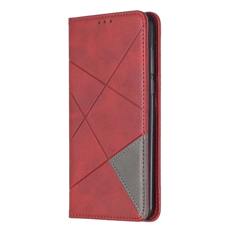 Rhombus Texture Horizontal Flip Magnetic Leather Case with Holder & Card Slots For Huawei Honor 7C / Y7 (2018)