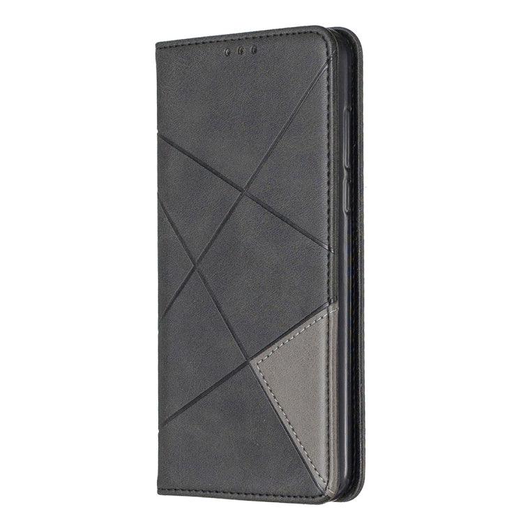 Rhombus Texture Horizontal Flip Magnetic Leather Case with Holder & Card Slots For Huawei Honor 7C / Y7 (2018)
