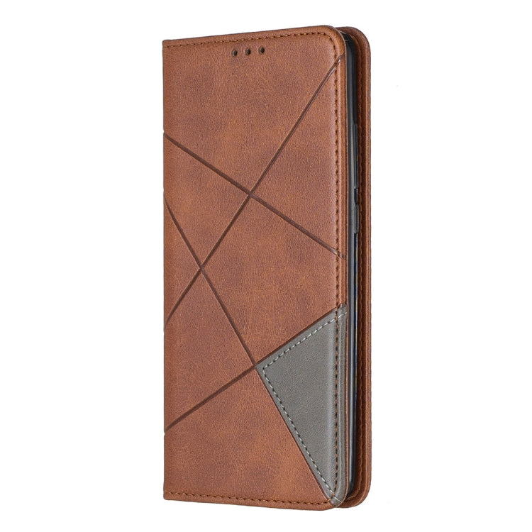 Rhombus Texture Horizontal Flip Magnetic Leather Case with Holder & Card Slots