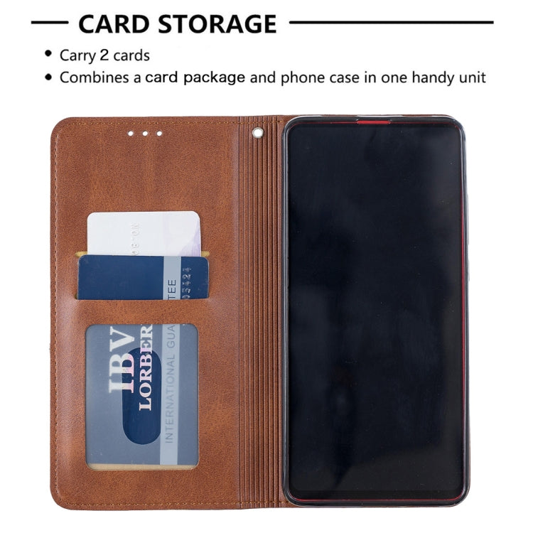 Rhombus Texture Horizontal Flip Magnetic Leather Case with Holder & Card Slots
