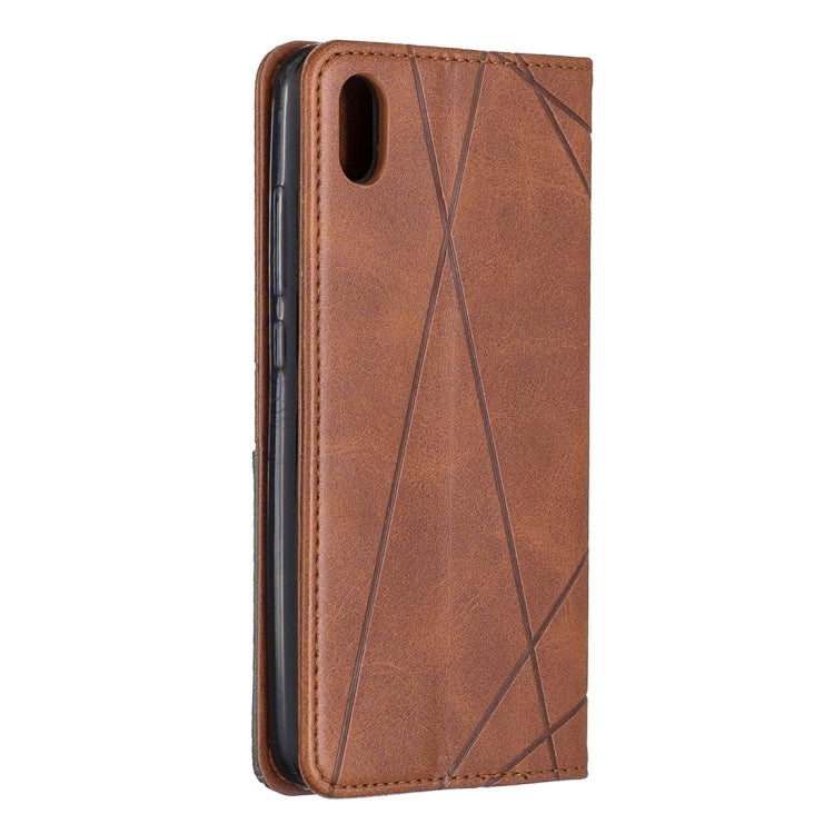 Rhombus Texture Horizontal Flip Magnetic Leather Case with Holder & Card Slots For Xiaomi Redmi 7A