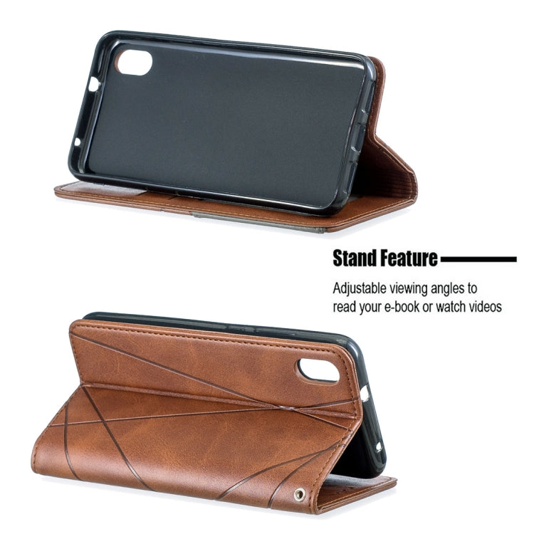 Rhombus Texture Horizontal Flip Magnetic Leather Case with Holder & Card Slots For Xiaomi Redmi 7A