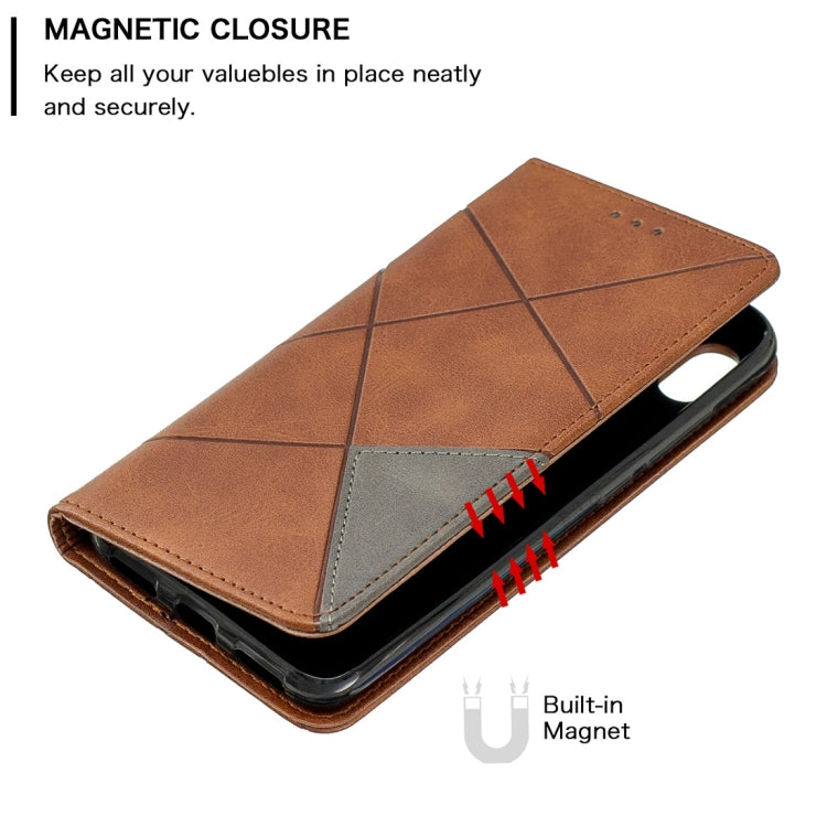 Rhombus Texture Horizontal Flip Magnetic Leather Case with Holder & Card Slots For Xiaomi Redmi 7A