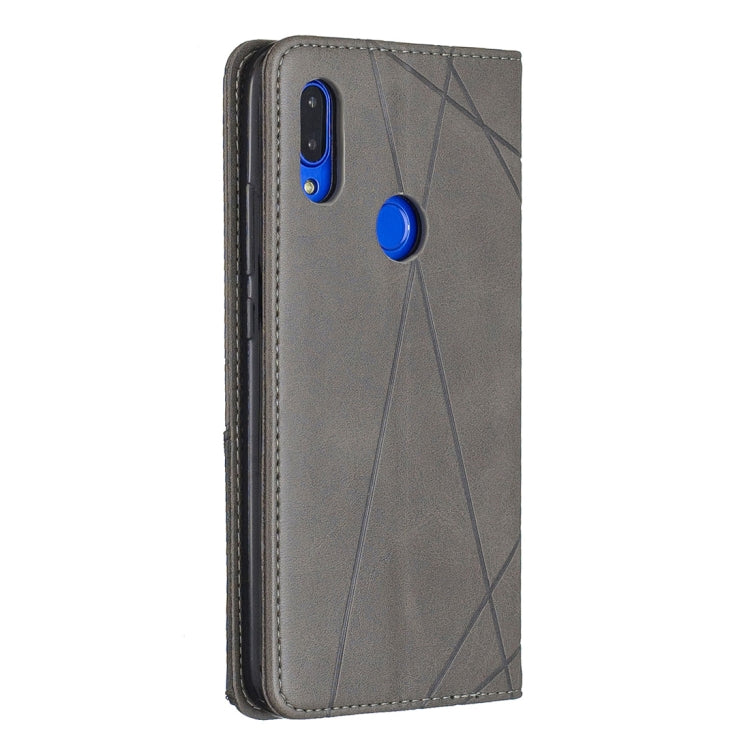 Rhombus Texture Horizontal Flip Magnetic Leather Case with Holder & Card Slots For Xiaomi Redmi 7