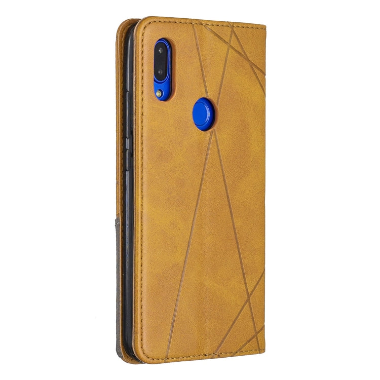 Rhombus Texture Horizontal Flip Magnetic Leather Case with Holder & Card Slots For Xiaomi Redmi 7