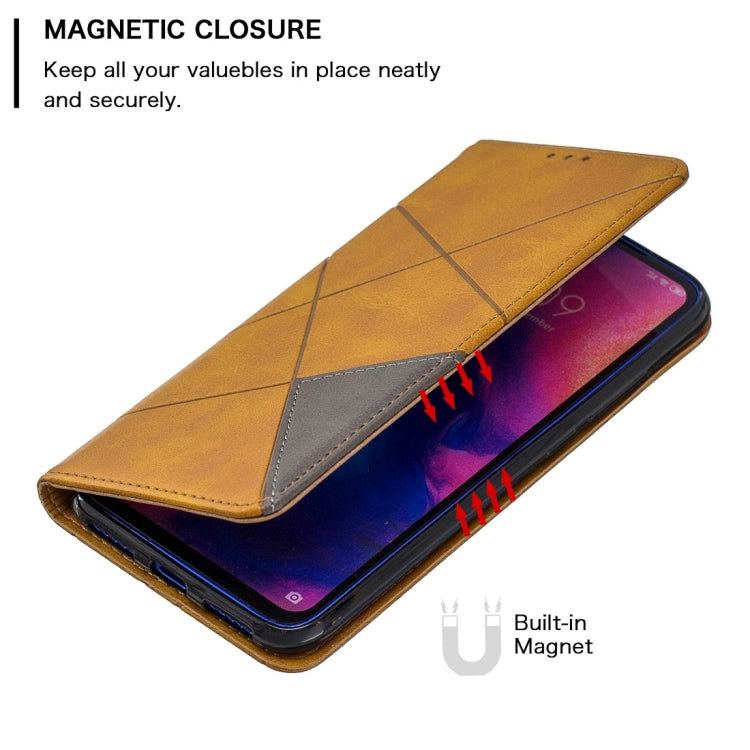 Rhombus Texture Horizontal Flip Magnetic Leather Case with Holder & Card Slots For Xiaomi Redmi Note 7