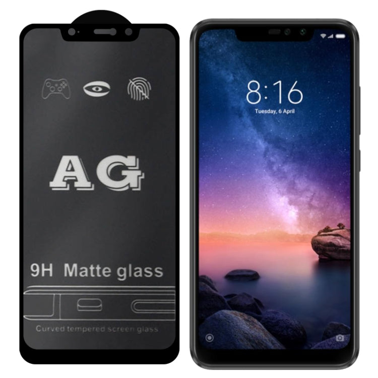 25 PCS AG Matte Frosted Full Cover Tempered Glass For Xiaomi Redmi Note 6 Pro