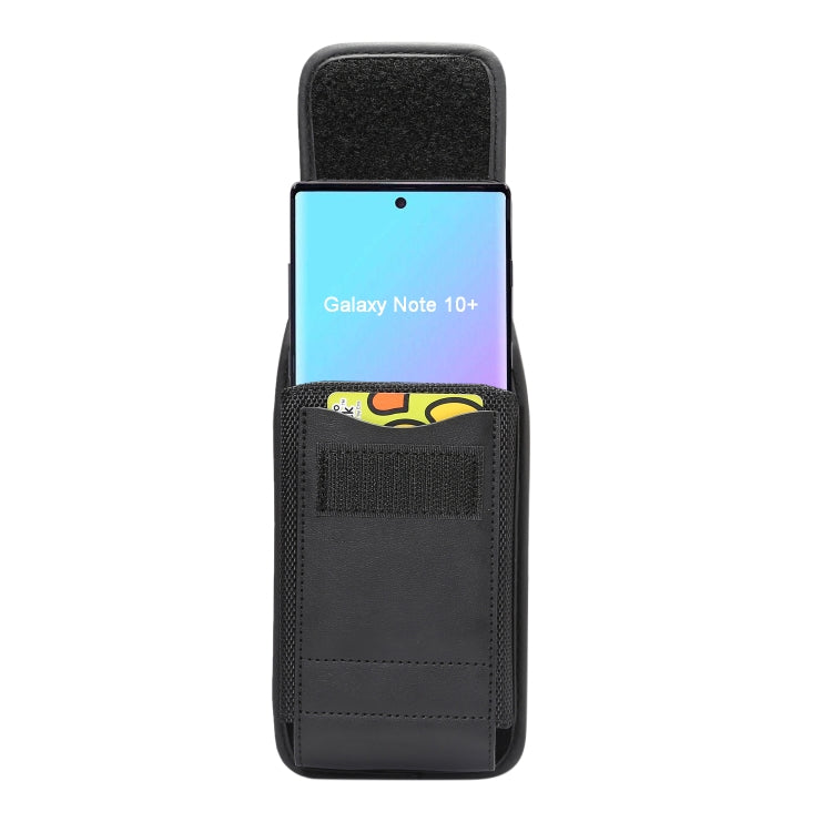 Multi-functional Universal Vertical Oxford Cloth Nylon Fabric Waist Bag With Card Slot for 6.3 Inch or Below Smartphones(Black)