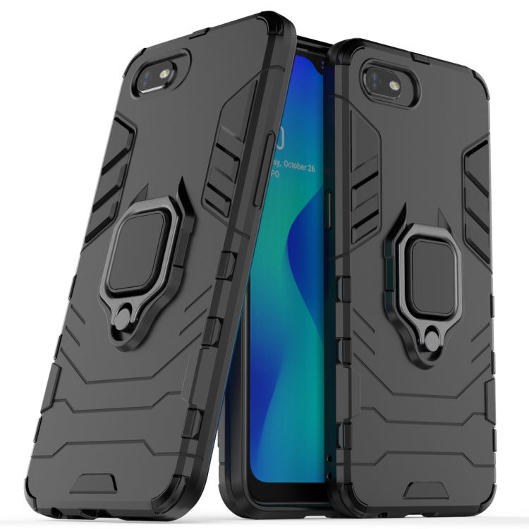Panther PC + TPU Shockproof Protective Case with Magnetic Ring Holder for OPPO Realme C2