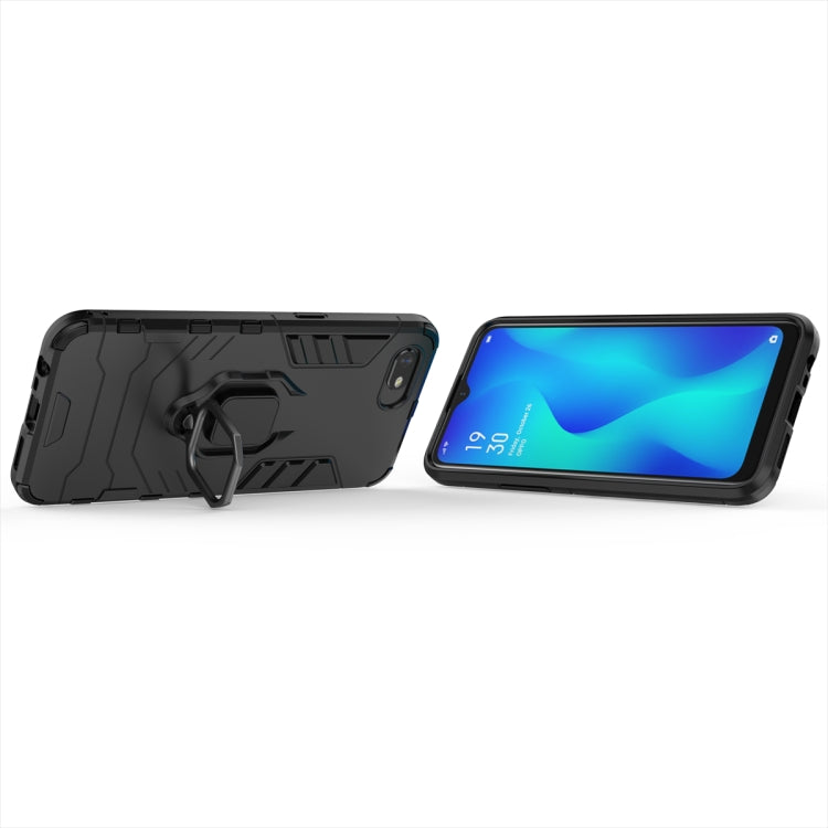 Panther PC + TPU Shockproof Protective Case with Magnetic Ring Holder for OPPO Realme C2