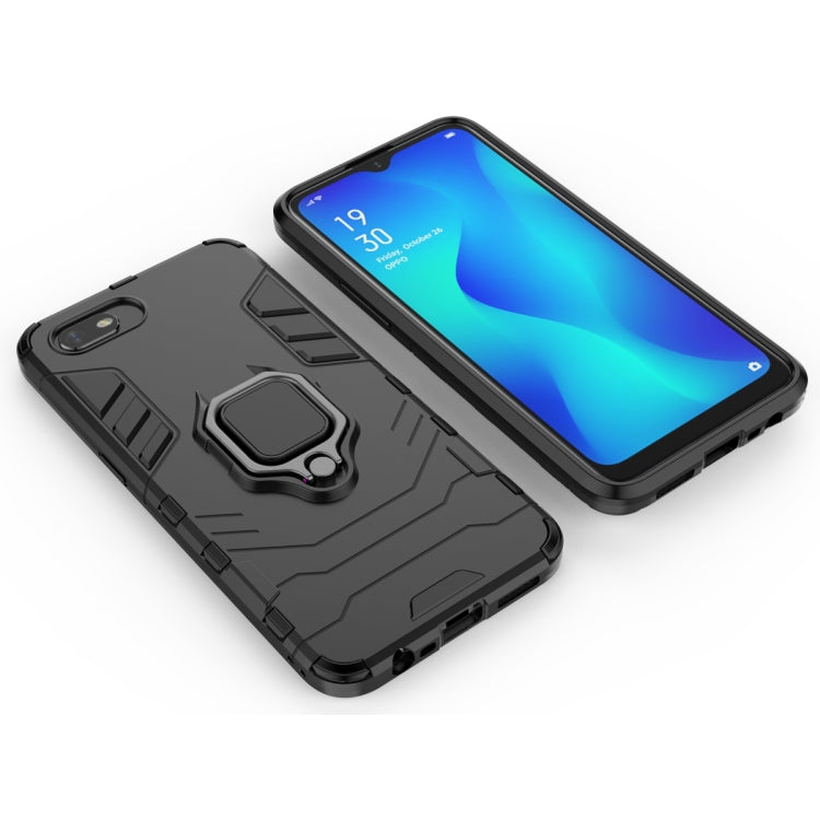 Panther PC + TPU Shockproof Protective Case with Magnetic Ring Holder for OPPO Realme C2