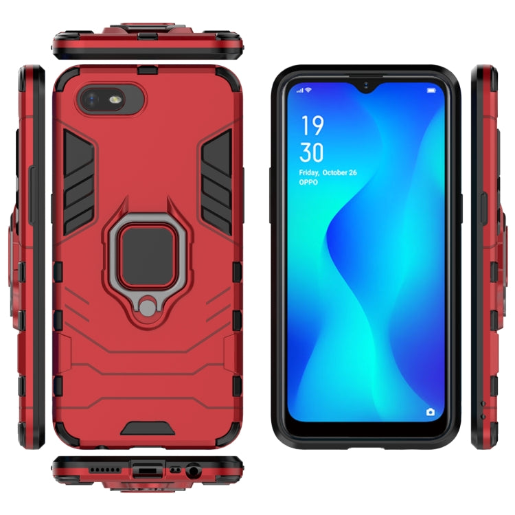 Panther PC + TPU Shockproof Protective Case with Magnetic Ring Holder for OPPO Realme C2