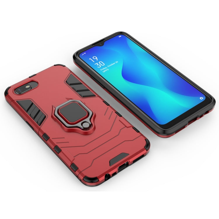 Panther PC + TPU Shockproof Protective Case with Magnetic Ring Holder for OPPO Realme C2