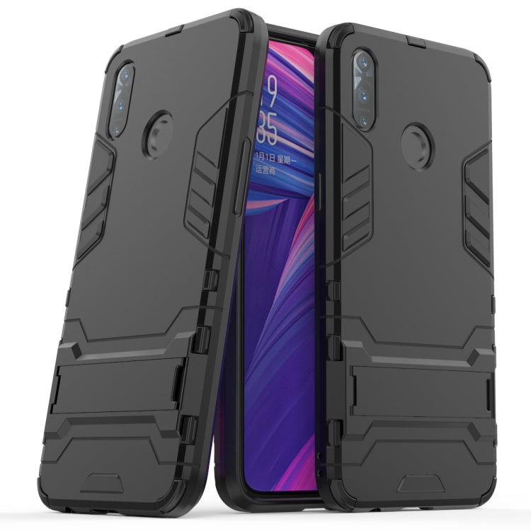 Shockproof PC + TPU Case with Holder for OPPO Realme 3