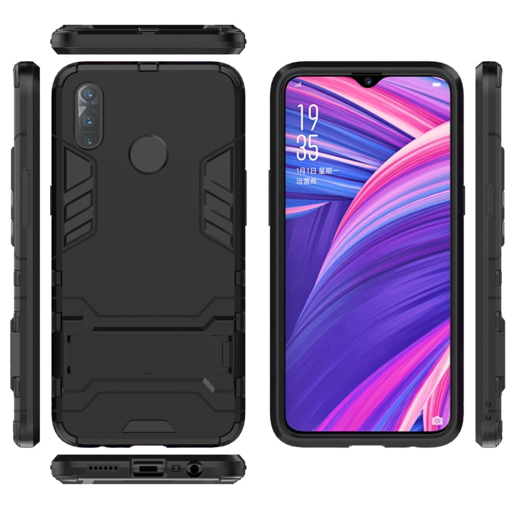 Shockproof PC + TPU Case with Holder for OPPO Realme 3