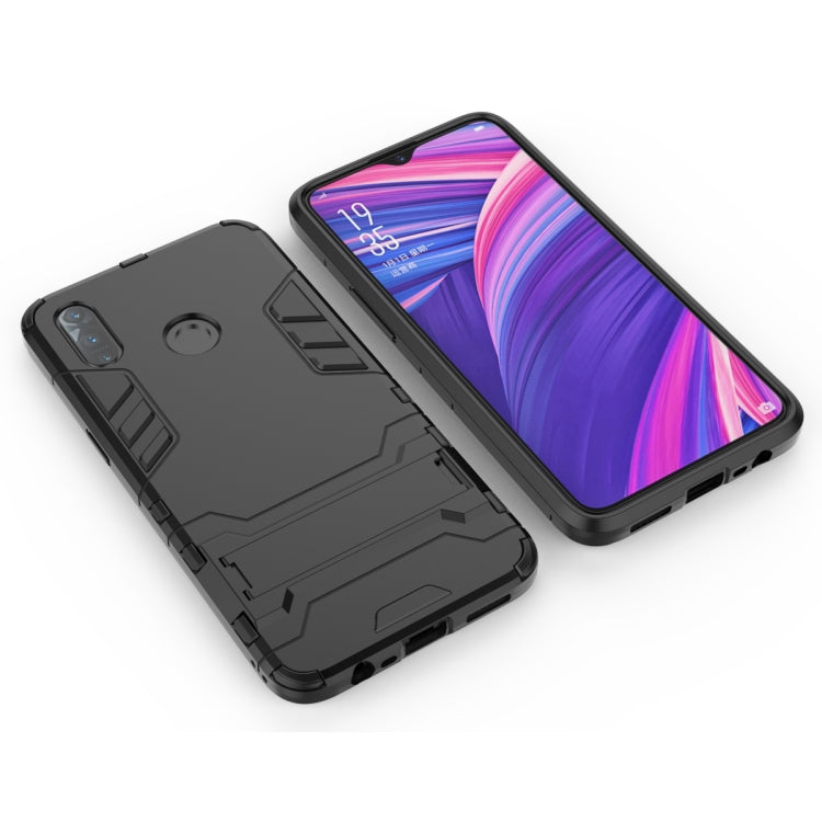 Shockproof PC + TPU Case with Holder for OPPO Realme 3