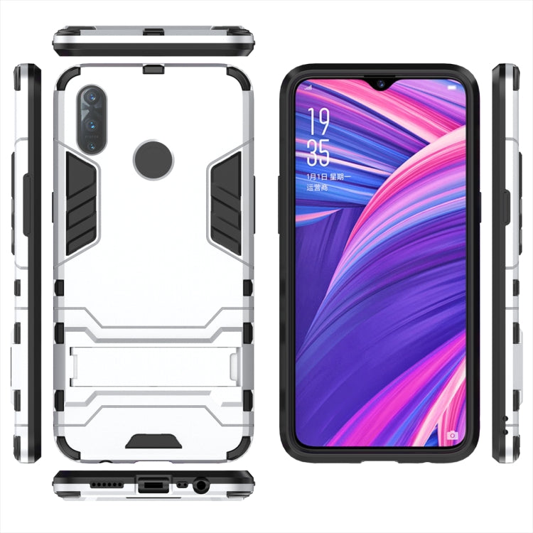 Shockproof PC + TPU Case with Holder for OPPO Realme 3