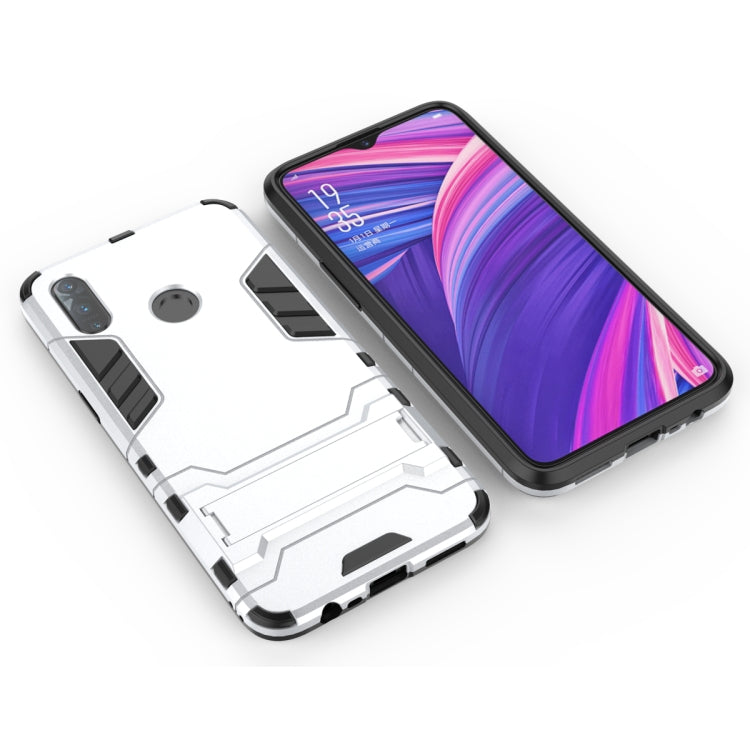 Shockproof PC + TPU Case with Holder for OPPO Realme 3