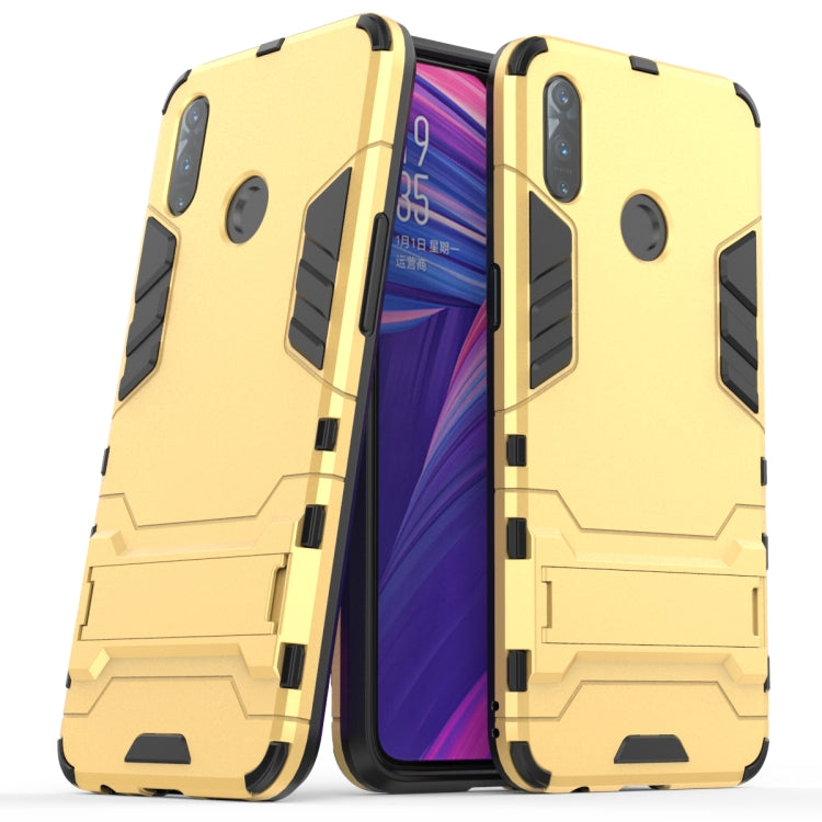 Shockproof PC + TPU Case with Holder for OPPO Realme 3