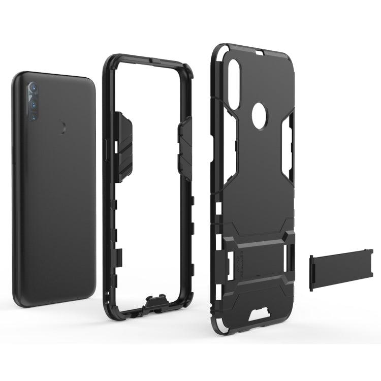 Shockproof PC + TPU Case with Holder for OPPO Realme 3