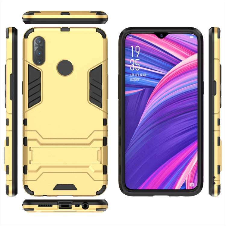 Shockproof PC + TPU Case with Holder for OPPO Realme 3