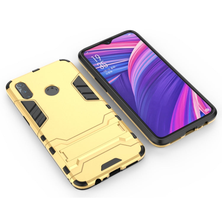 Shockproof PC + TPU Case with Holder for OPPO Realme 3