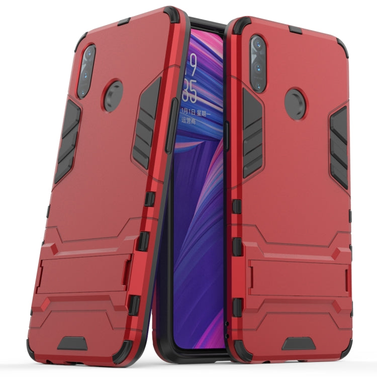 Shockproof PC + TPU Case with Holder for OPPO Realme 3