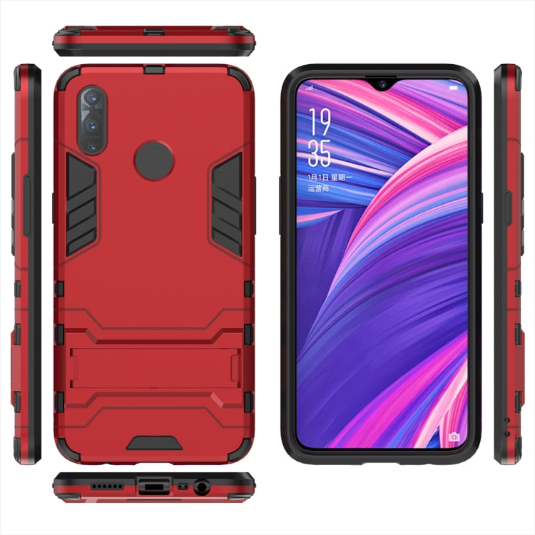Shockproof PC + TPU Case with Holder for OPPO Realme 3