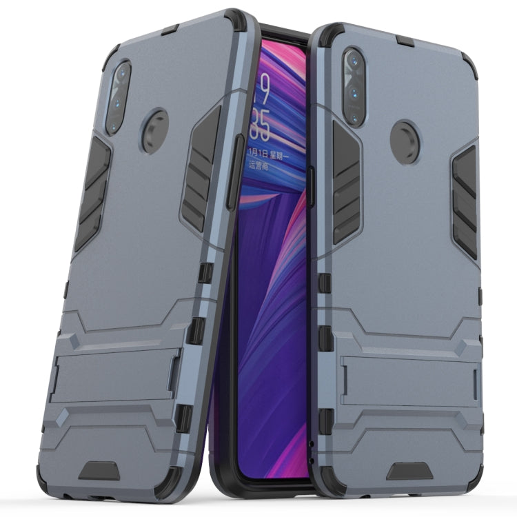 Shockproof PC + TPU Case with Holder for OPPO Realme 3