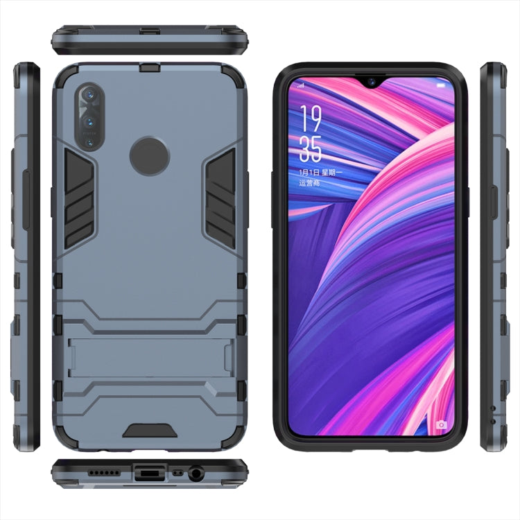 Shockproof PC + TPU Case with Holder for OPPO Realme 3