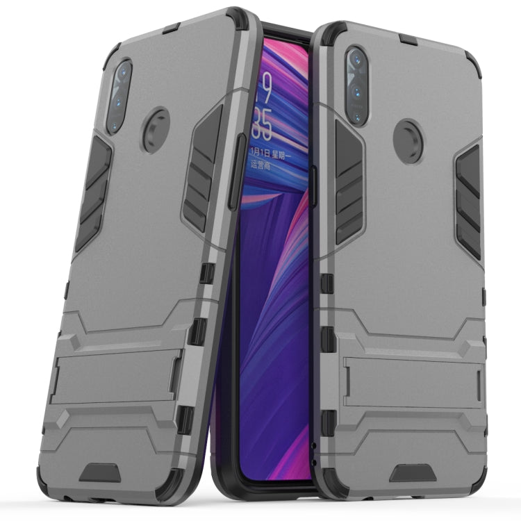 Shockproof PC + TPU Case with Holder for OPPO Realme 3