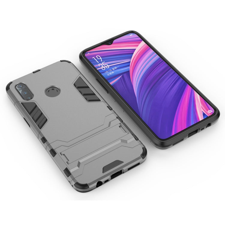 Shockproof PC + TPU Case with Holder for OPPO Realme 3