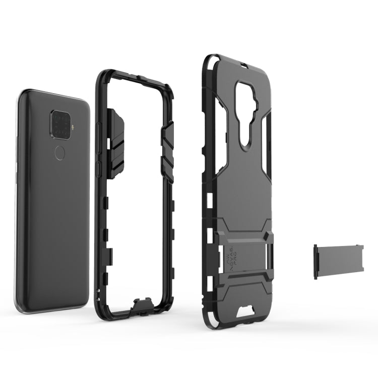 Shockproof PC + TPU Case with Holder for Huawei Nova 5i Pro
