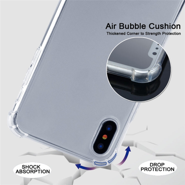 Four-Corner Anti-Fall Transparent TPU Mobile Phone Case With Lanyard for iPhone 11 Pro
