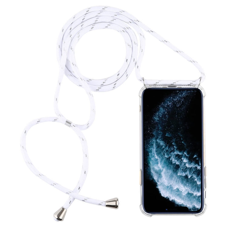 Four-Corner Anti-Fall Transparent TPU Mobile Phone Case With Lanyard for iPhone 11 Pro