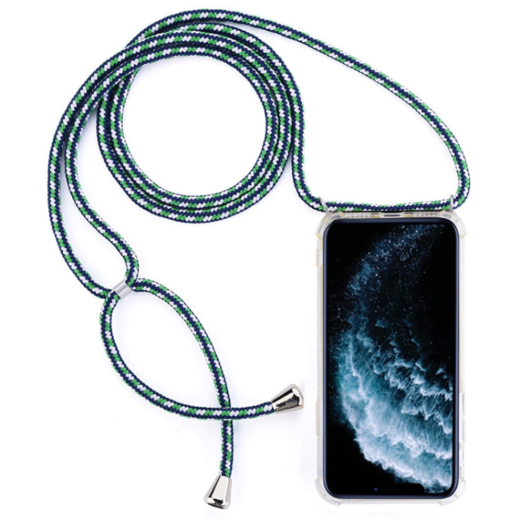 Four-Corner Anti-Fall Transparent TPU Mobile Phone Case With Lanyard for iPhone 11 Pro